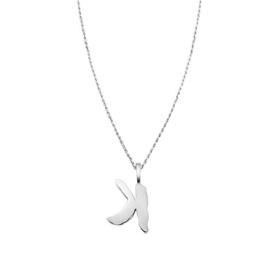 White Diamond K Pendant in 14k White Gold 1.03 Ctw